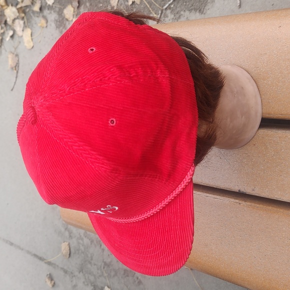 Vintage UNISYS Embroidered Corduroy Snapback Cotton Cap Hat w/Rope - Picture 3 of 9